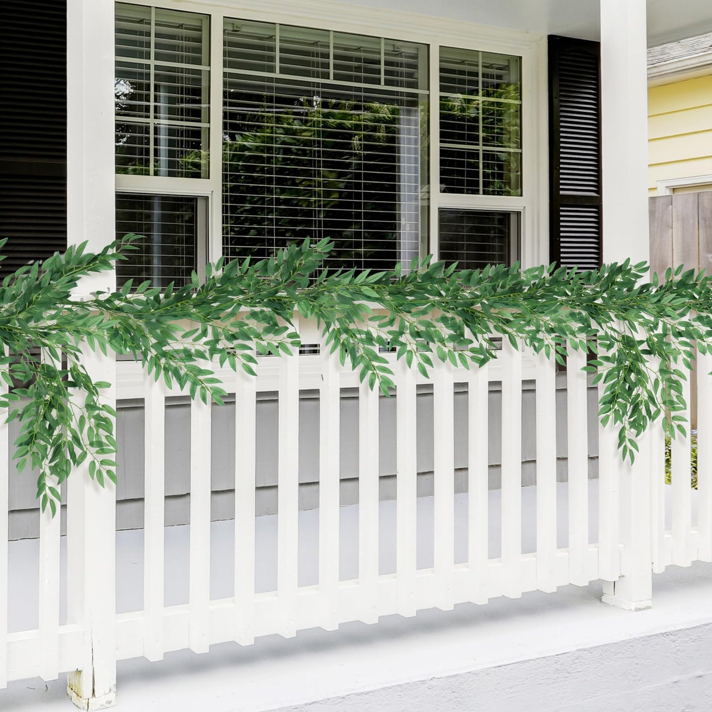 RECUTMS Artificial Willow Leaves Vines 6.5ft Silk Leaf Ivy Greenery Garland