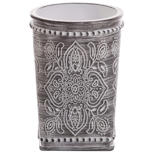 BINO Kitchen Utensil Holder for Countertop, Grey Wildflower - Utensil Caddy countertop utensil holder Utensil Crocks for kitchen Cooking Utensil Holder Kitchen Utensils Holder Spatula Holder