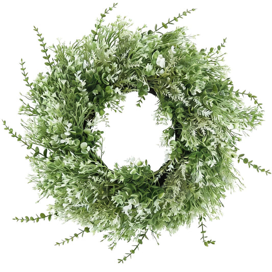 NIOPELO 24'' Eucalyptus Wreath for Front Door - Artificial All Season Wreath for Wedding Farmhouse Porch Wall Room Home Decor