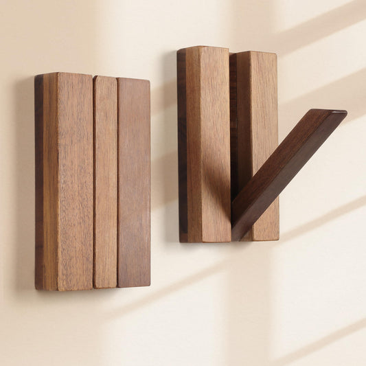 KYIAANY Wood Wall Hooks for Bathroom