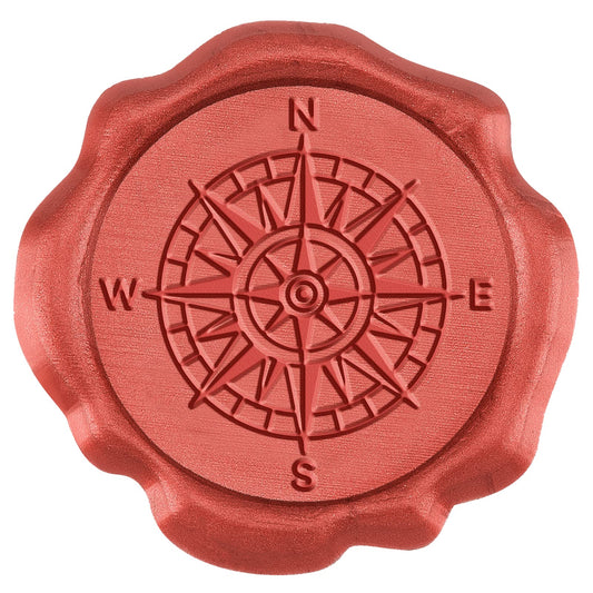 CRASPIRE 50pcs Red Wax Seal Stickers Compass Self Adhesive Wax Seal Stamp Stickers Envelope for Wedding Invitation Scrapbook DIY Craft Adhesive Waxing Party Gift Wrapping