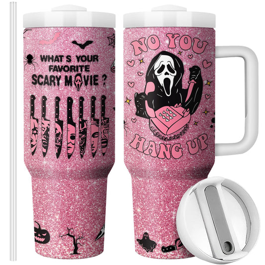 Equoza Halloween Scary Mask Tumbler with Lid and Straw 40oz