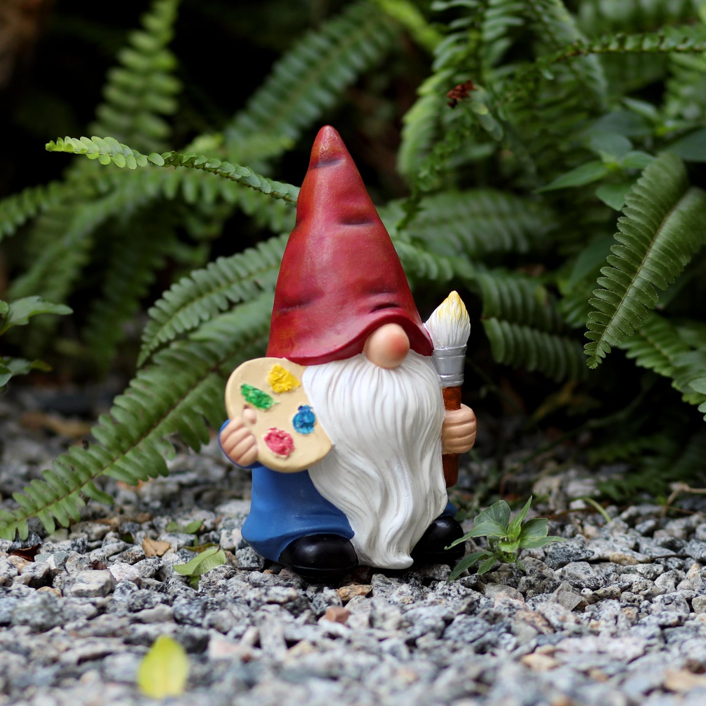 WSHMZYHOME Garden Gnome with Paint Palette and Brush Statue Decoration Figurine Ornament for Indoor Outdoor Home Patio Yard Lawn,Gift for Mom