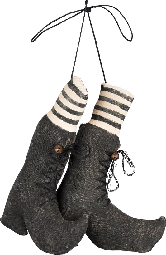 Primitives by Kathy Fabric Witches' Boots Decorative Hanging Ornament