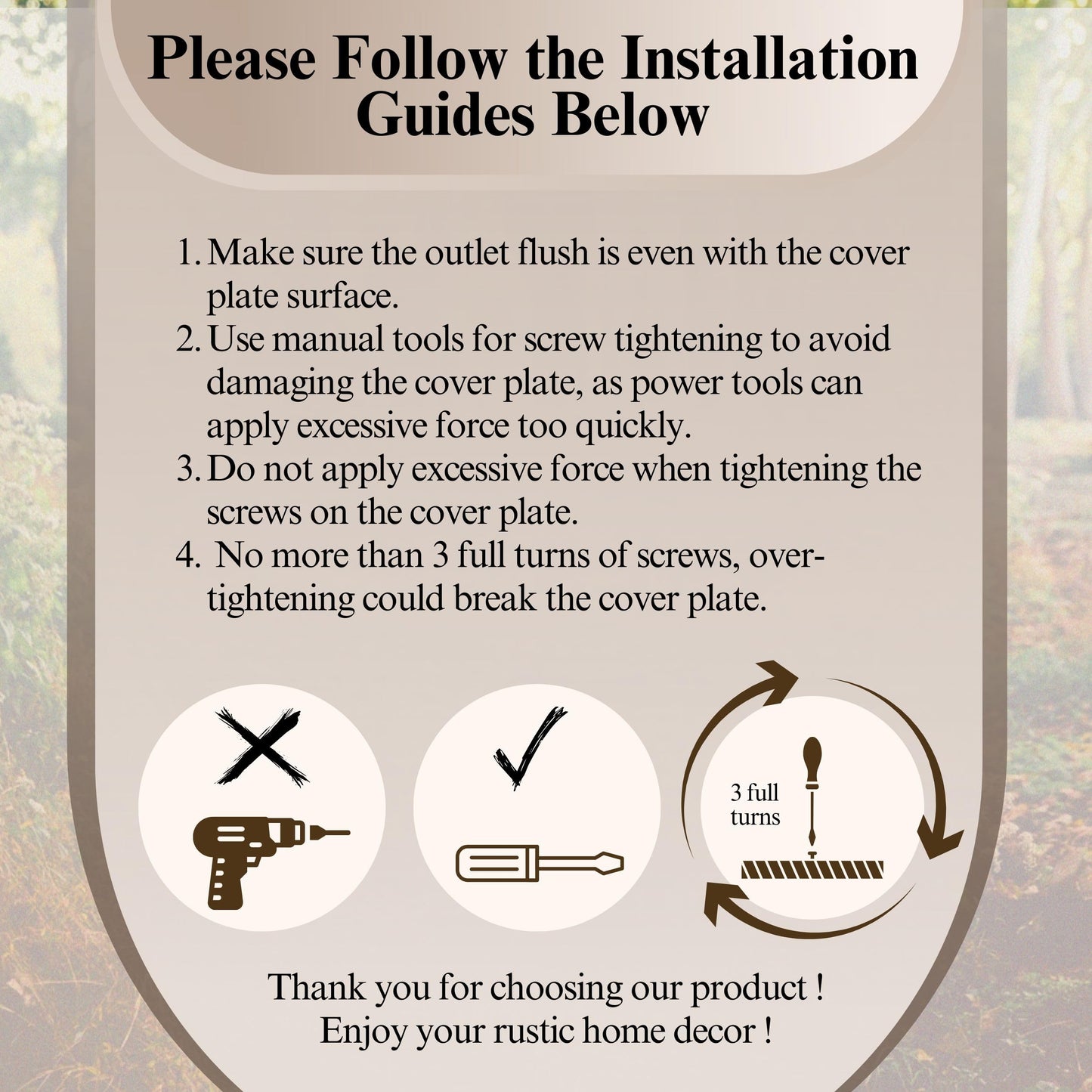 BestGiftEver Black Bear Duplex Outlet Cover with Pine Trees: Rustic Birch Tree Decorative Wall Plate - Woodland Nature-Inspired Home Decor - Rustic Cabin & Lodge Decor