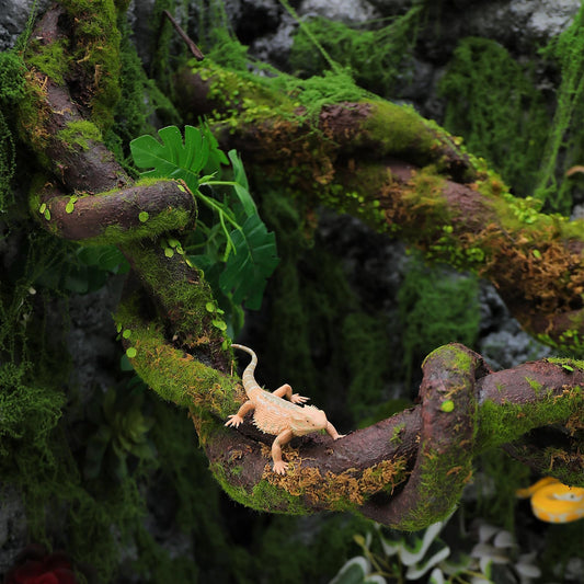 74.8inch Large Foam Bendable Twining Artificial Jungle Vines Thick Tree Trunk Greenery Willow Branches with Faux Moss Leaves for Backdrop Wall Ceiling Hanging Halloween Mantel Patio Haunted Decor