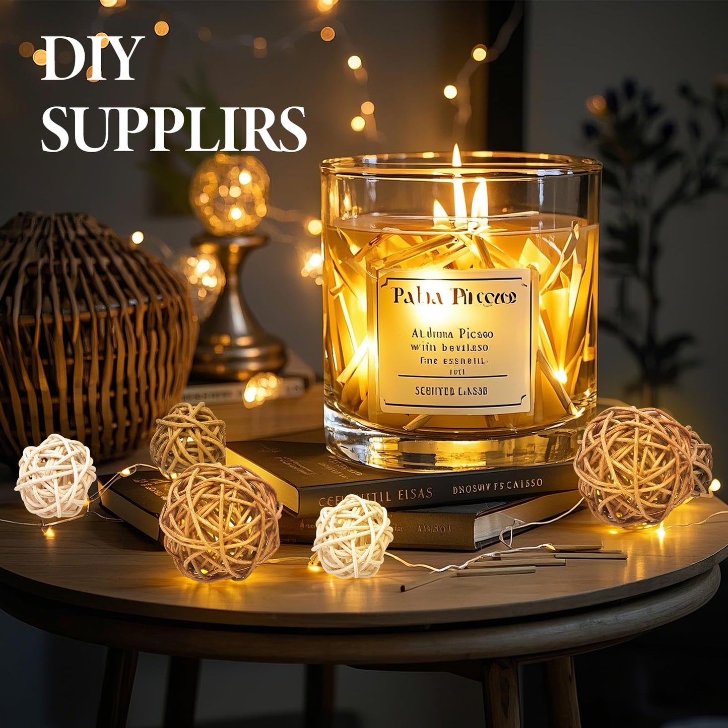 Taopk Ensk 27PCS Woven Rattan Decorative Balls, 2.4" Wicker Orbs for Bowl Centerpieces & Vase Fillers, Neutral Brown & White Decorative Spheres for Coffee Table Tray, Home Wedding Decoration