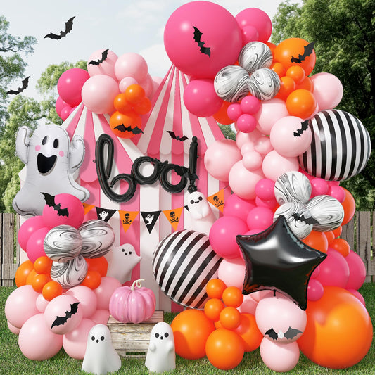 Orange and Pink Balloon Arch Garland Kit Fall Color Thanksgiving Balloons Decorations Autumn Harvest Balloon Kit for Thanks Giving Friendsgiving Themed Baby Shower Birthday Party Decoration