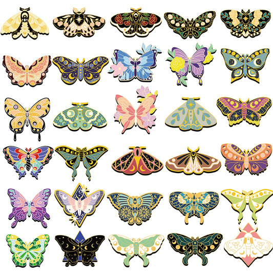 Ireer 60 Pcs Butterfly Magnetic Bookmarks Magnet Butterfly Shape Page Markers Cute Bookmarks Foldable Page Clip for Reading Office Gifts Supplies, 30 Styles