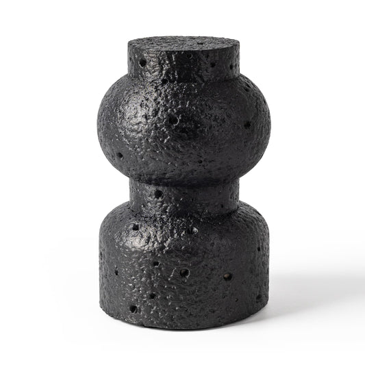 AELS 5.5lbs Textured Decorative Door Stopper, Heavy Duty and No Drill Required, Portable Design for Indoor and Outdoor Use, Ideal for Patio Yard Garden, Stylish Mid Century Modern Home Decor, Black
