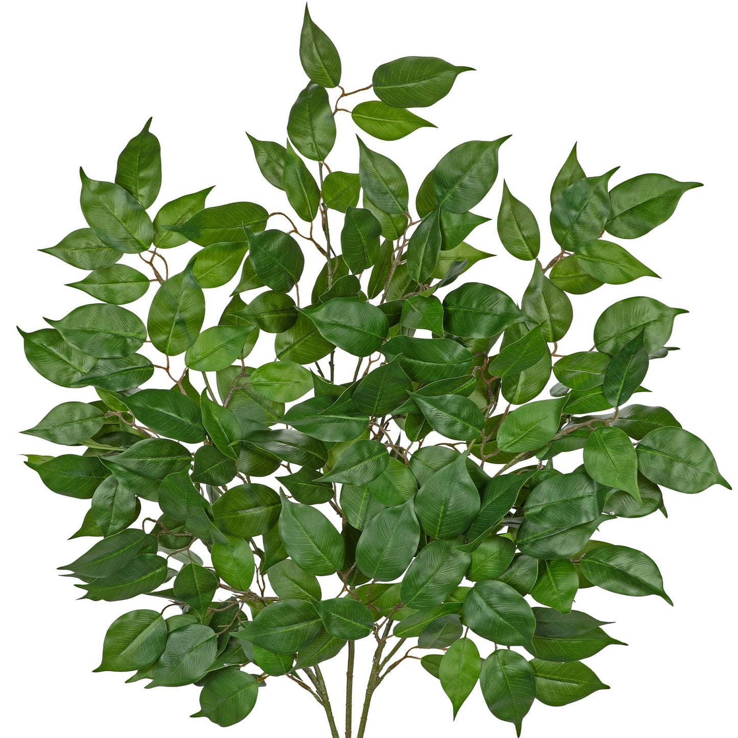 Ficus Leaves Artificial Branches 41.3" Faux Ficus Tree Branches Fake Greenery Plant Spray for Tree DIY Arch Wedding Bouquet Wreath Wall Decor - 3PCS