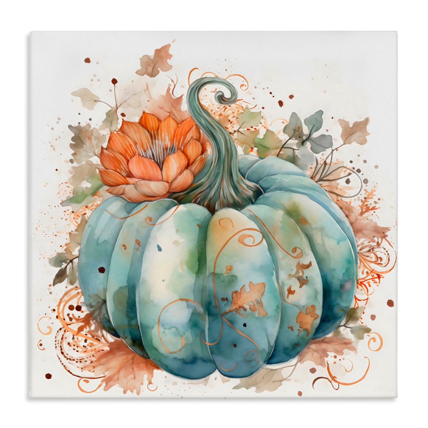 Stupell Industries Boho Pumpkin & Blossom Canvas Wall Art, design by Creative Studio, 17 x 17