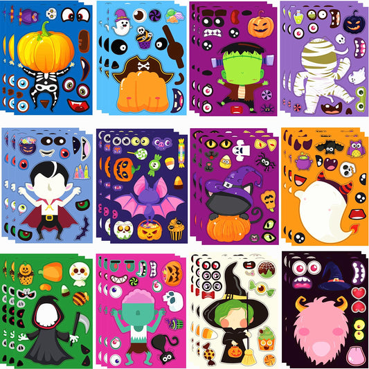 Halloween Stickers, Halloween Crafts Make Your Own DIY Stickers for Games Gifts Party Favors Supplies