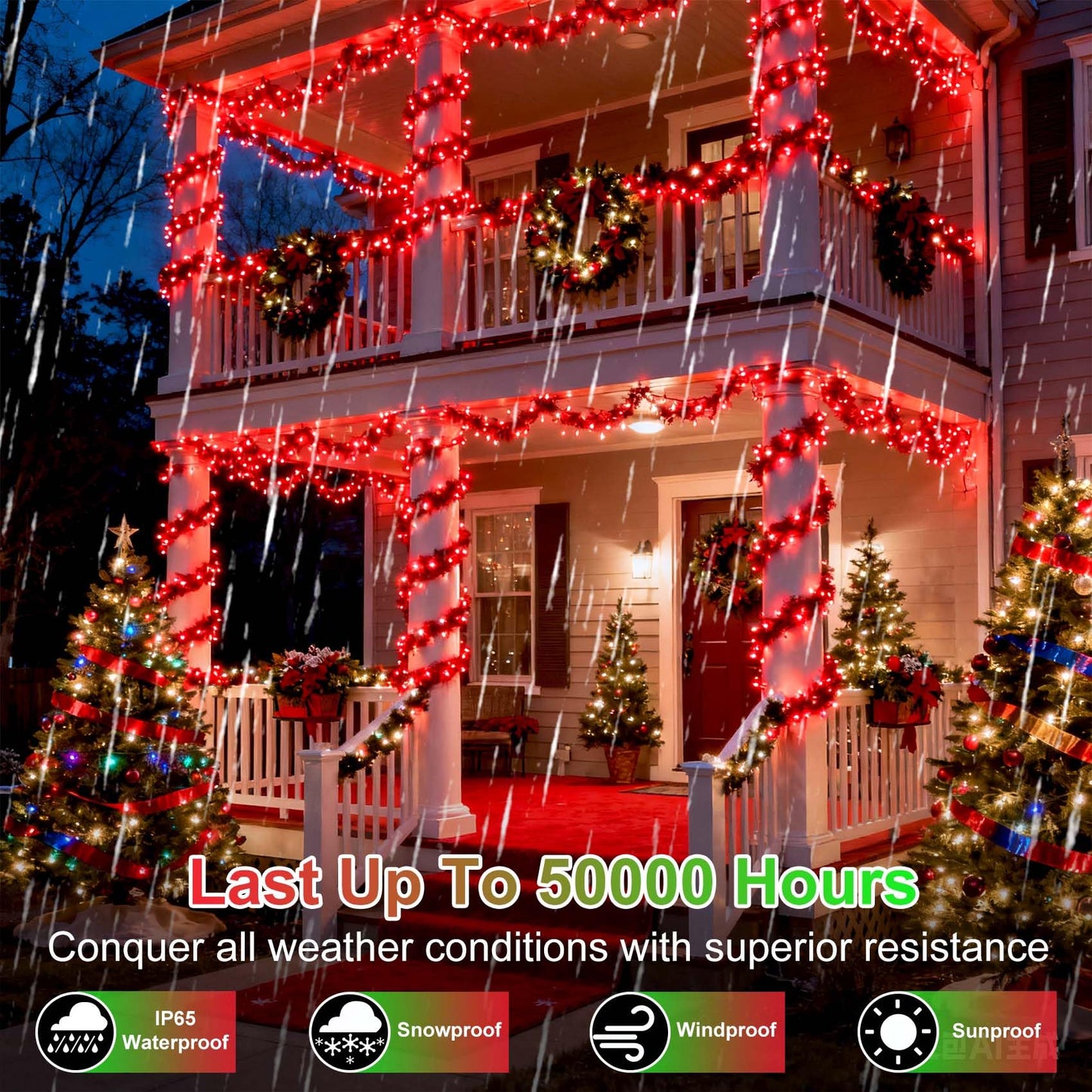 WUXYIYANG 750 LED 240FT Red Valentine Lights, 12 Pro Modes and Timer Memory & Dimmable, Plug in Clear Wire Indoor Valentine Room Light for for Xmas Bedroom Yard Tree Wedding Party Waterproof Decor