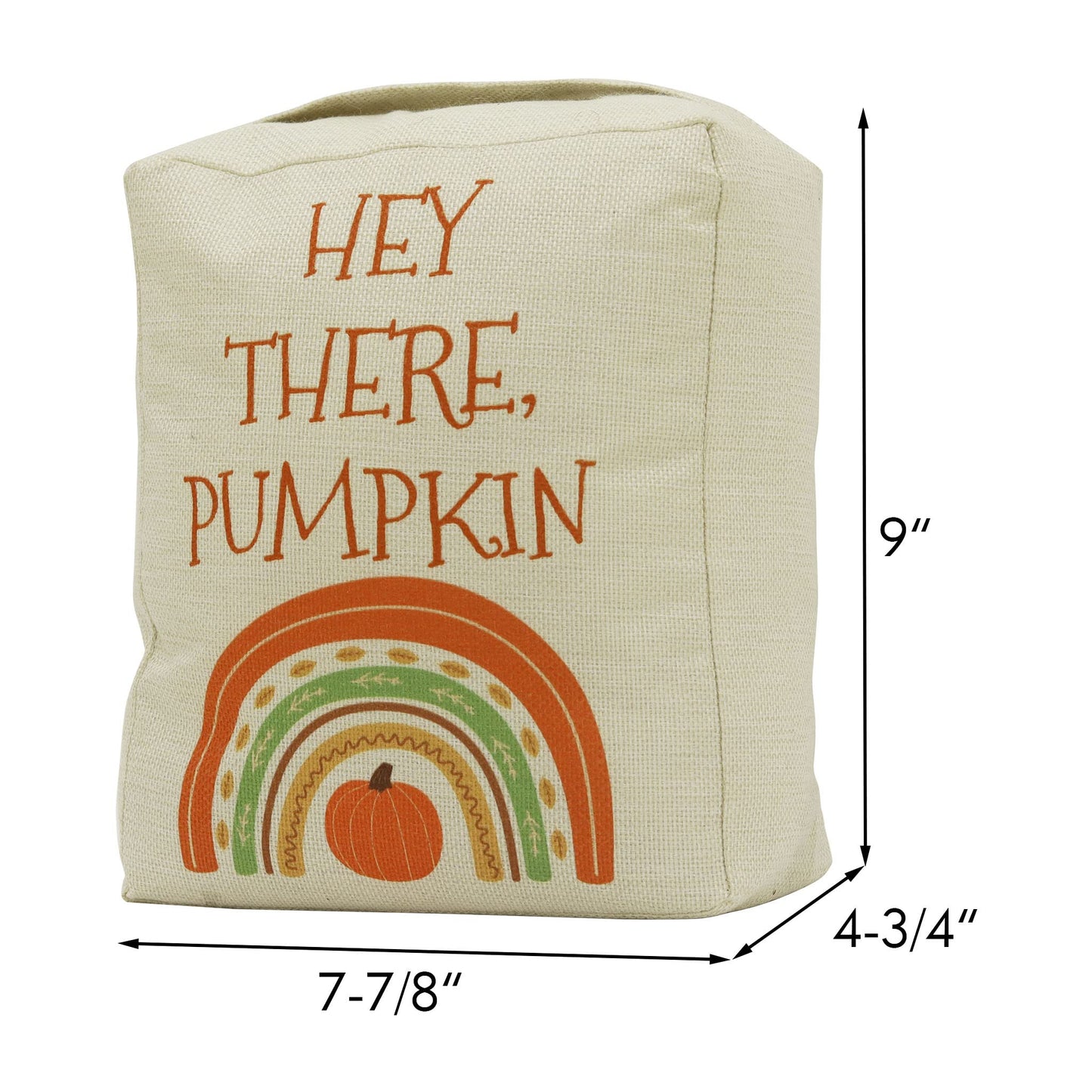 Weighted Door Stop Fabric Home Decor with Handle for Door Holder|Hey There Pumpkin Fall Decor Door Stopper,5" by 9"
