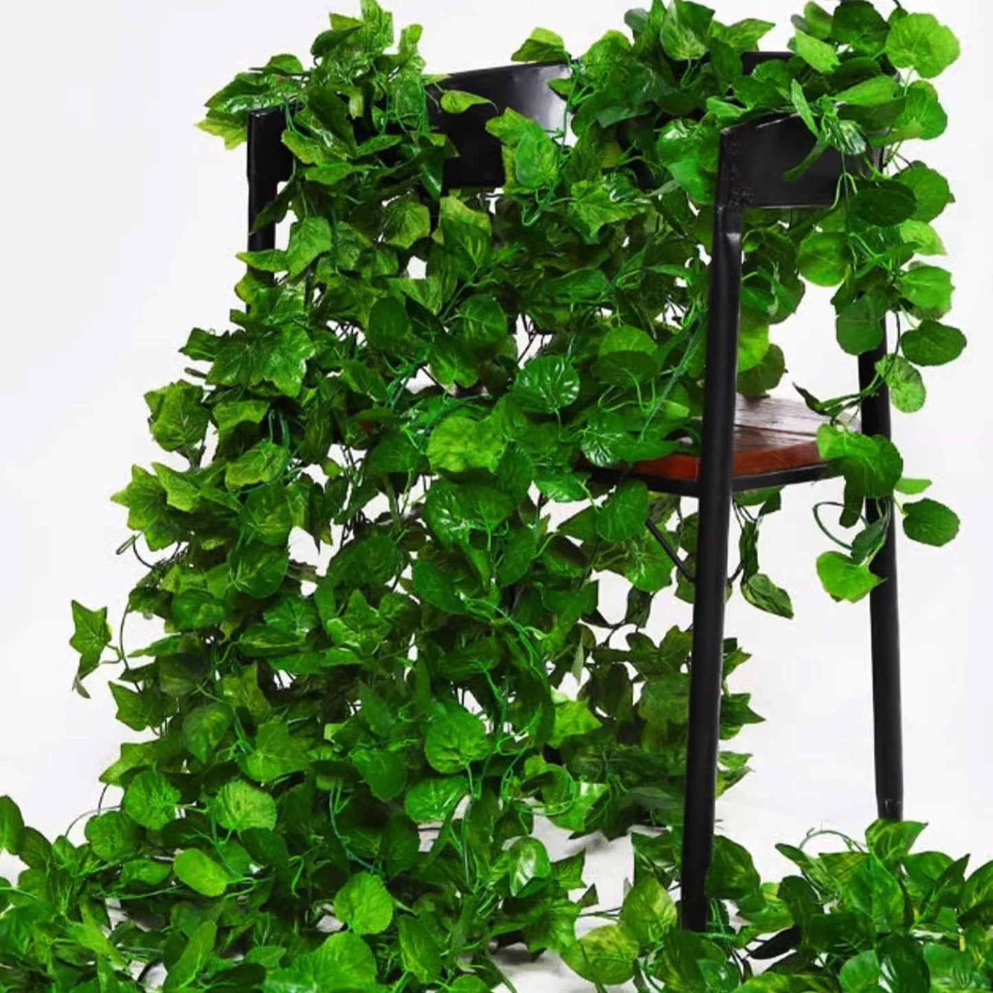 Bairdish 5 Pcs Artificial Grape Vines Fake Hanging Plant Decoration Faux Plants Garlands Hanging Leaves for Wall Home Living Room Wedding Party Indoor Outdoor Decor(36 Pieces of Leaves)