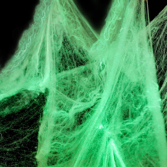 Joyhalo Glow in The Dark Spider Web Decoration, 700 sqft Halloween Web with 20 Spiders, Super Stretch Fake Cobwebs for Creepy Home & Party Indoor/Outdoor Decor