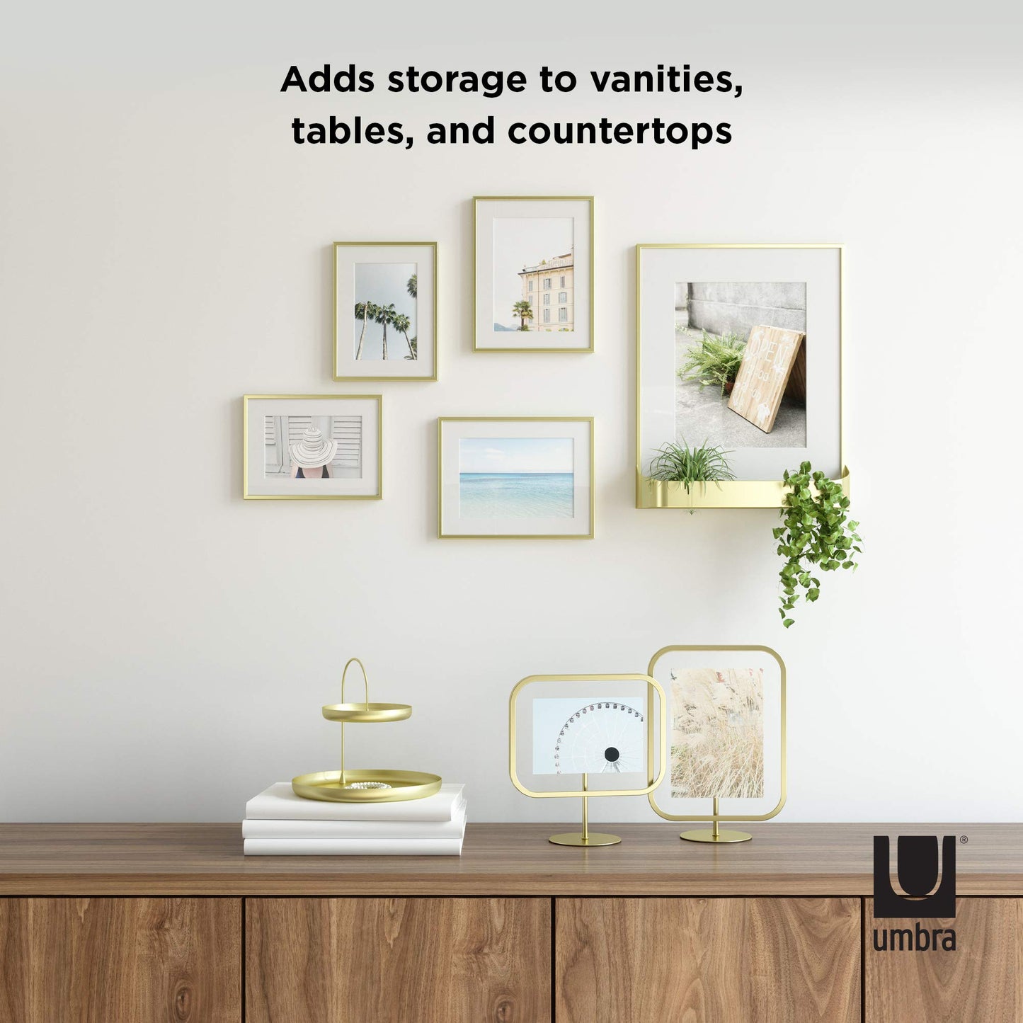 Umbra Poise Large, Double, Attractive Storage You Can Leave Out, Two-Tiered Jewelry Tray, Black