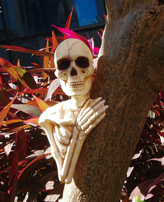Crazy Bonez Skeleton Tree Peeker Outdoor Decoration