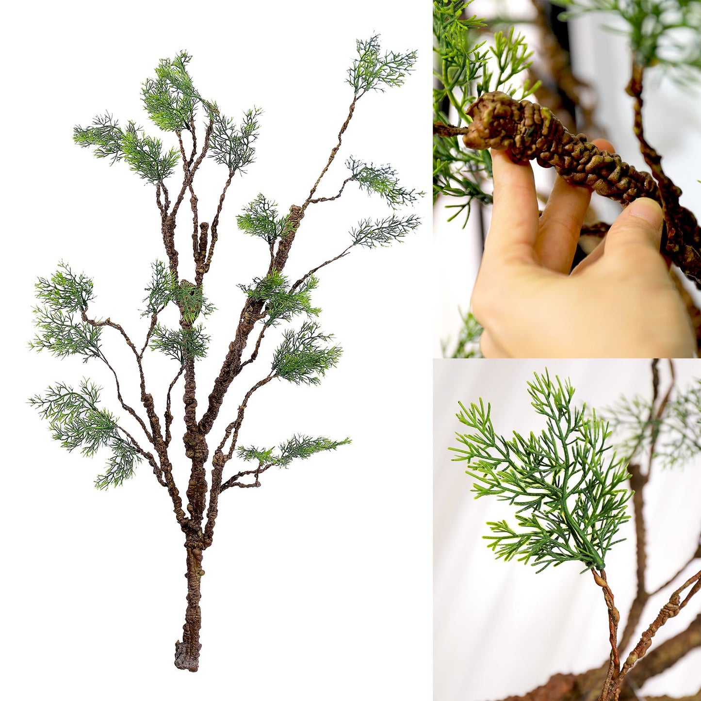 39.3in Bendable Artificial Pine Tree Branch Cedar Stems Reptile Yules Decor