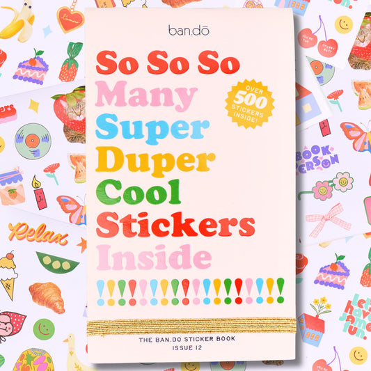 ban.do Sticker Book with Over 700 Assorted Stickers and 35 Sheets with Fun/Colorful/Aesthetic Pack for Scrapbooking Planners or Junk Journals, Issue 12
