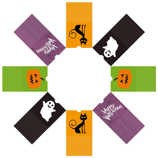 iFUNow 144 Pack Halloween Bags - Goodie, Candy, Treat, Goody, Party Favors & Trick or Treat Bags for Parties