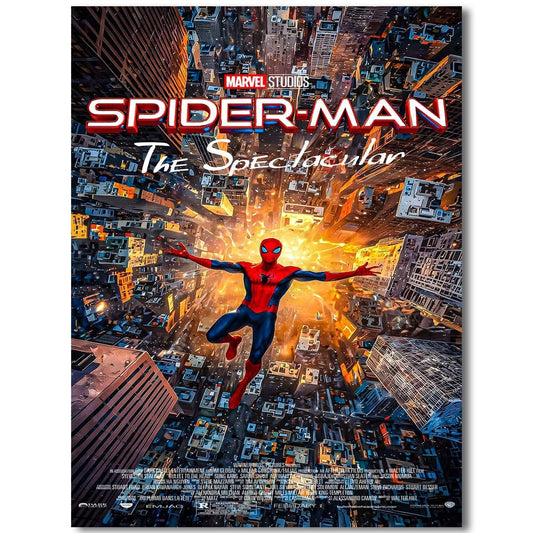 COMOR MOVIE Spiderman Poster For Fans Kids Birthday Party Decorations Gitfs-Spider-Man Wall Art-Spiderman Wall Decor-Canvas Prints Picture For Teen Boy Girls Bedroom Decor