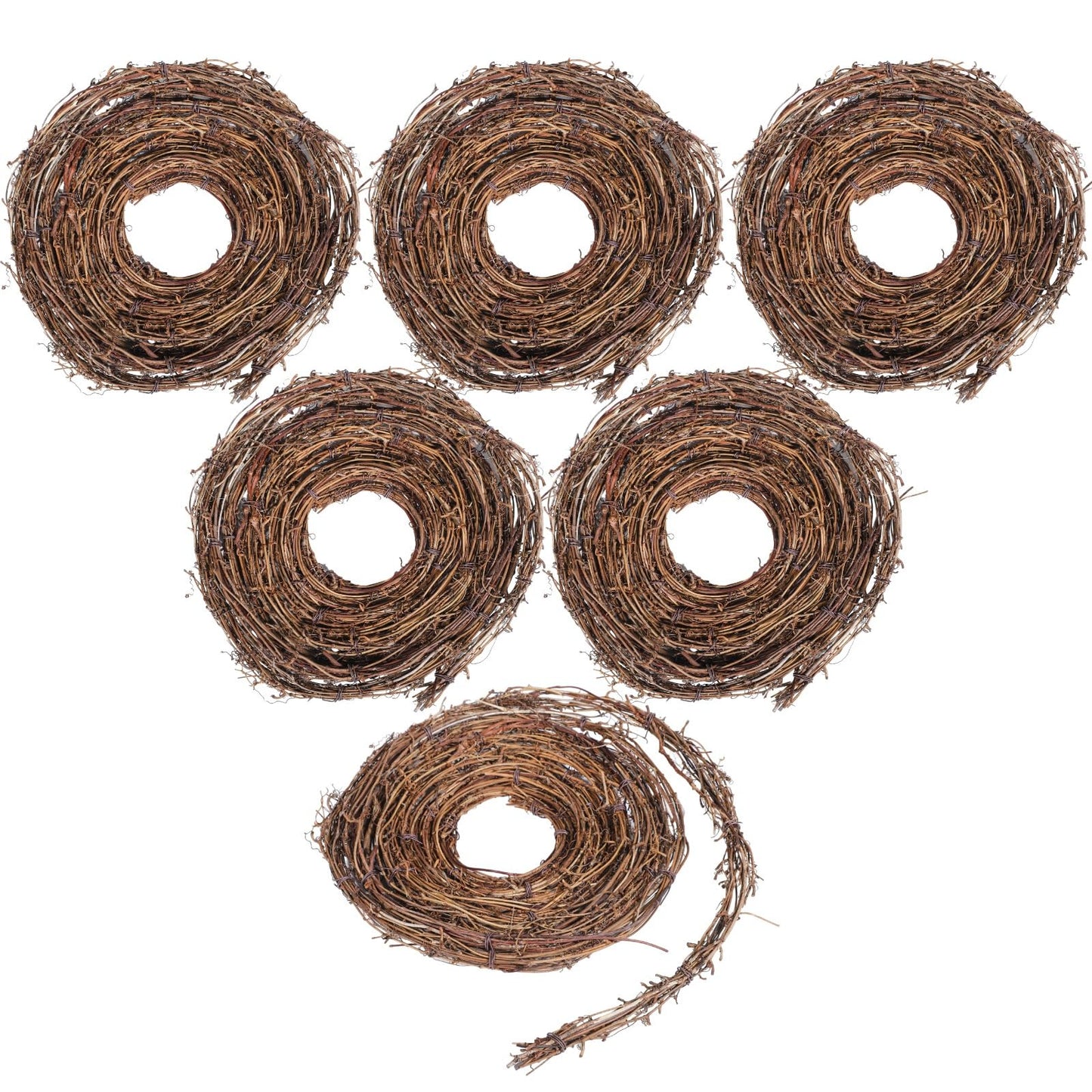 6 PCS Grapevine Garland - DIY Crafts Natural Grapevine Twig Vines, 15 Feet Vines Garland Wreaths for Wedding House Holiday Door Vase Wall Decor