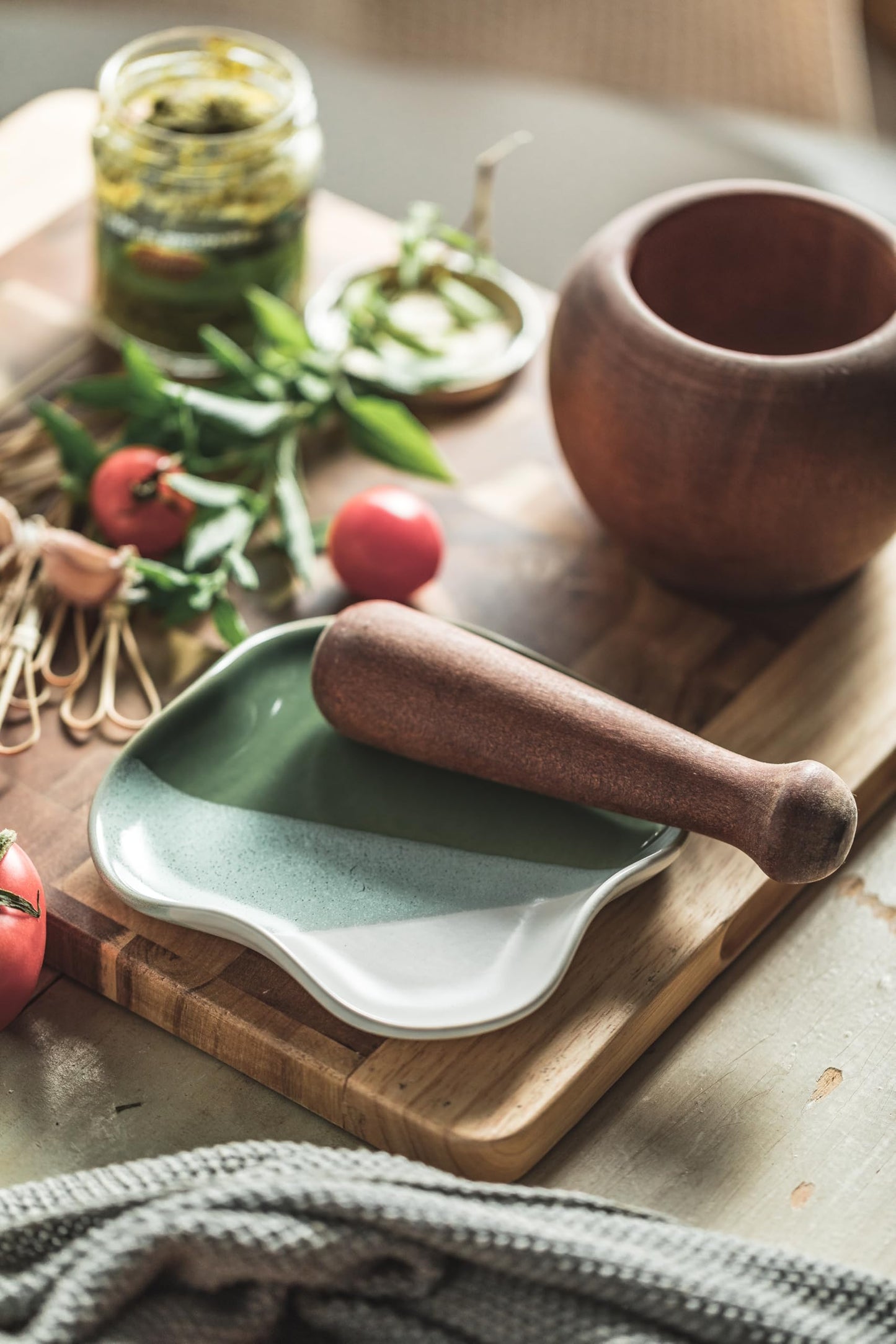 Cormomu Ceramic Spoon Rest for Stove Top, Cooking Spoon Holder,Utensil Rest