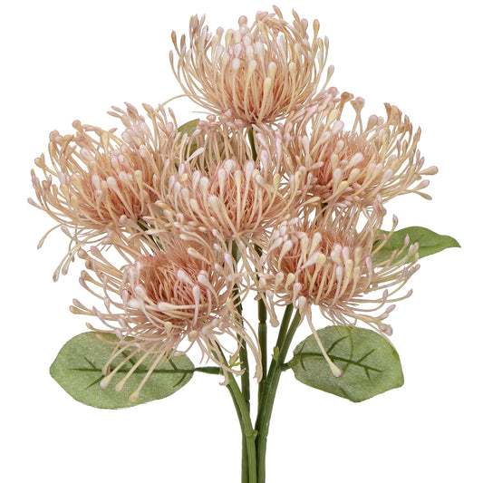Briful 6PCS Chrysanthemum Artificial Flowers 4'' Fake Spider Mums Spring Flowers Large Faux Pincushion Flowers for Home Vase Table Centerpiece Wedding Bouquet (Pink)