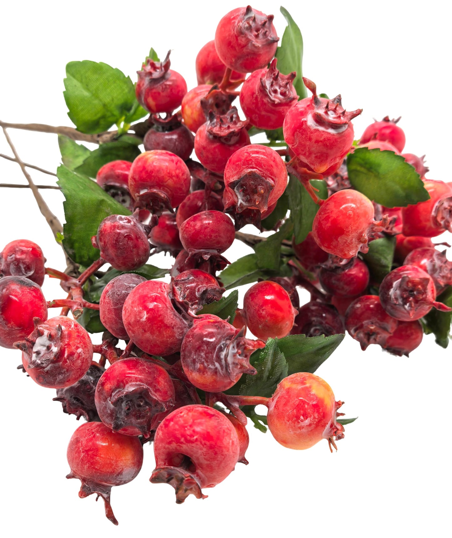 M2cbridge Artificial Berries Stems 14.5 Inch Blueberry Branches 4Pcs Orange