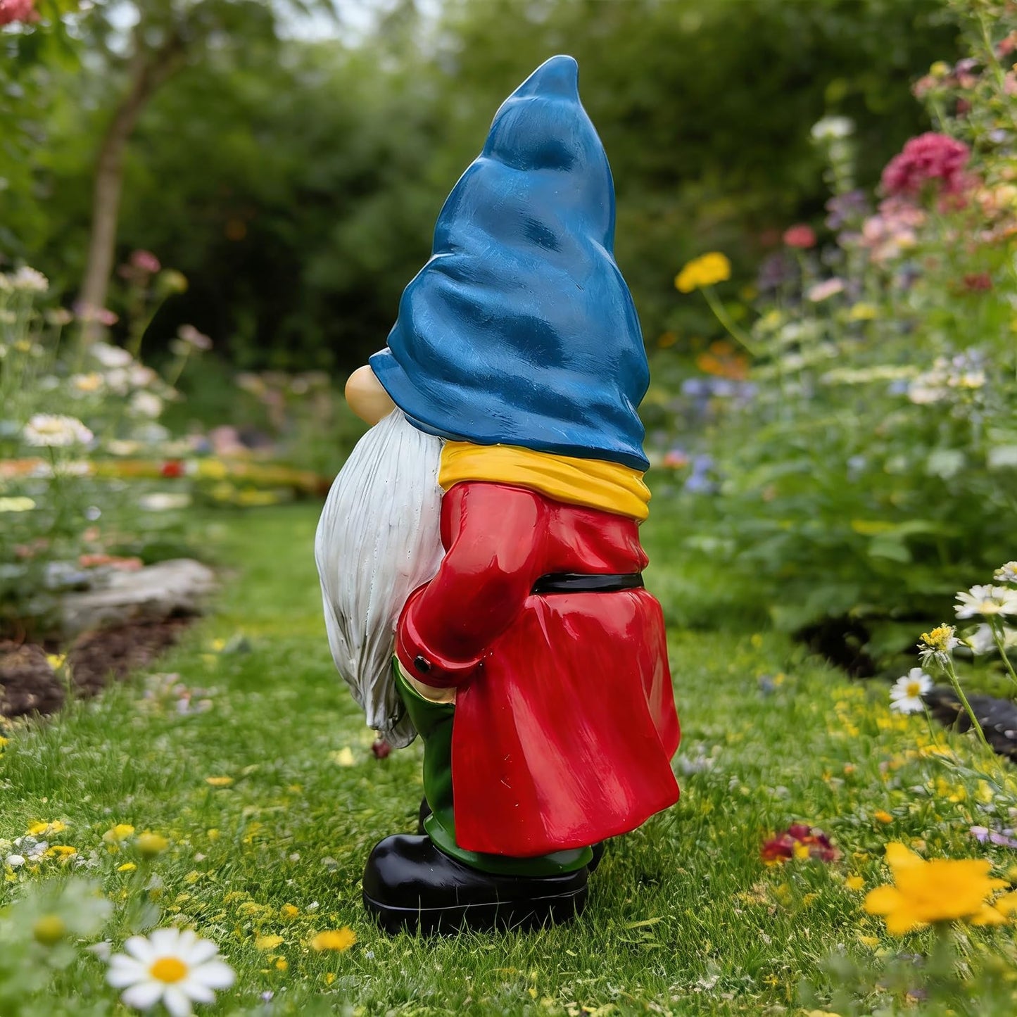 Bezseili Garden Gnome Outdoor Sunflower Faceless Gnome Statue - Funny Garden Decor for Patio, Lawn, Yard, Balcony, Indoor Home Office Shelves Figurines Ornament Decorations, Mom Grandma Sisters Gifts