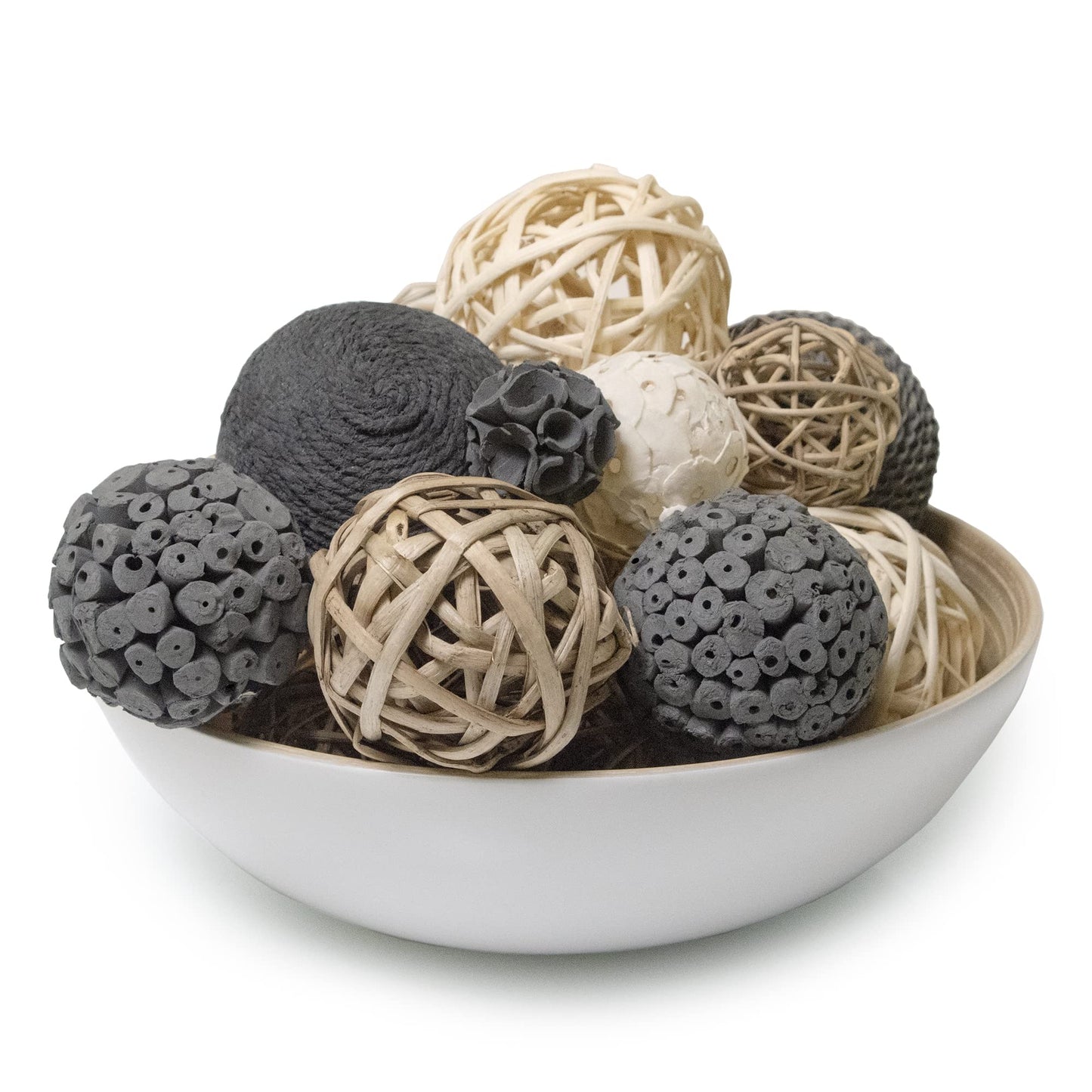 ANDALUCA Decorative Balls Vase Filler Bag with Orbs, Balls (Grey)