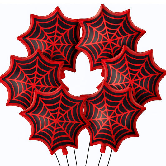 Soulchen 25" Spider Birthday Party Balloon Cartoon Characters Themed Party Decor Foil Large Spider Webs Balloons for Cartoon Carnival Theme Birthday Decorations(12 Pack,Black)