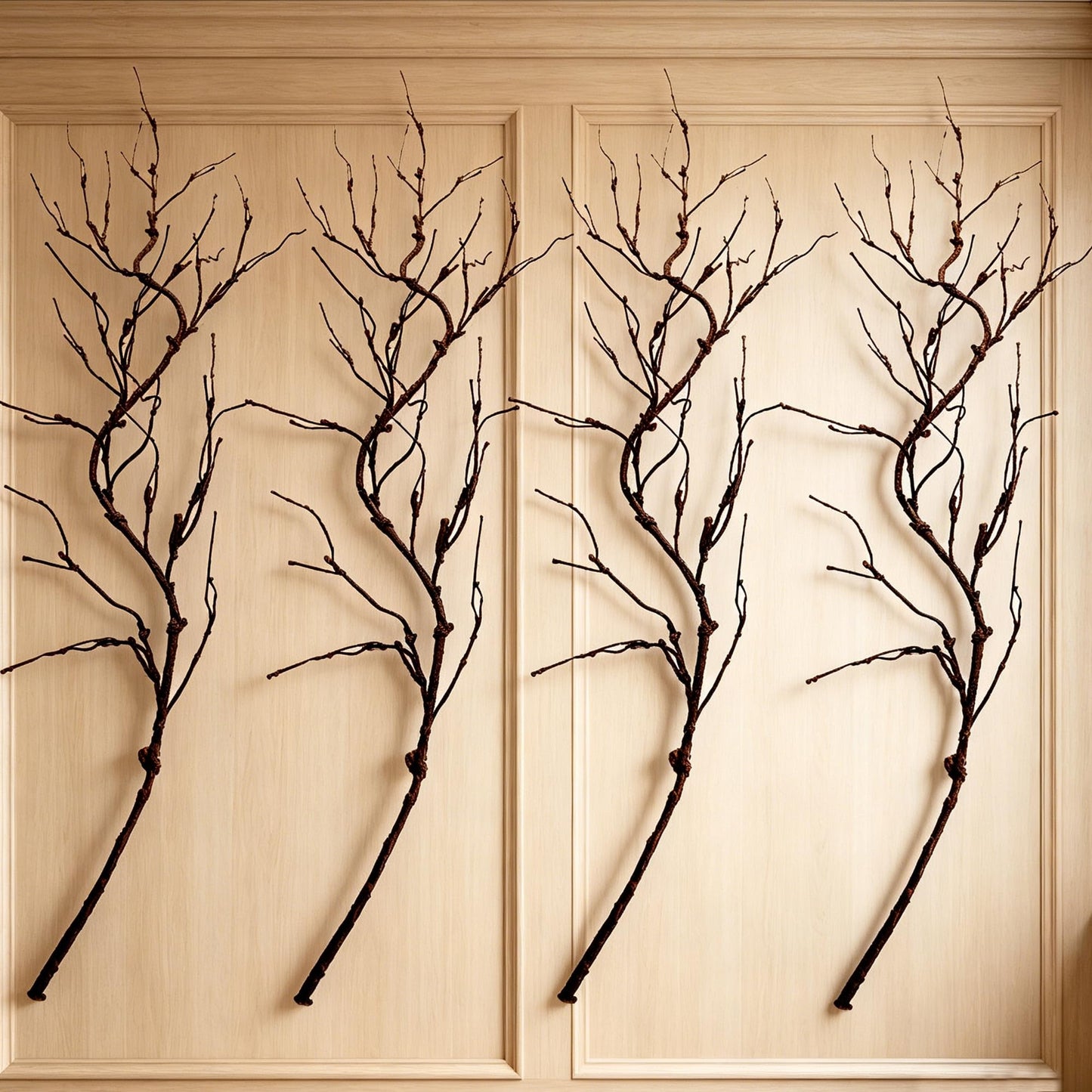CONGZHANHH 4pcs 63in Black Bendable Fake Halloween Tree Branches Wall Decor
