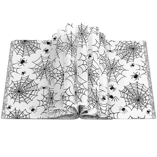Sanixin150 Pcs Halloween Wax Paper Sheet Spider and Web Food Deli Paper Waterproof Greaseproof Vintage Sandwich Picnic Liners Wax for Picnic Party Kitchen Supplies