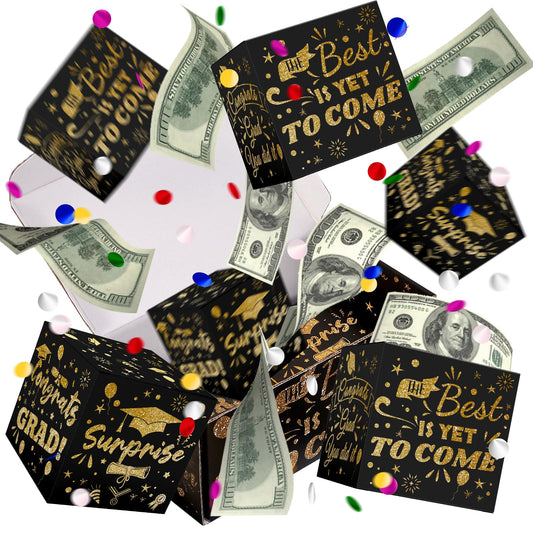 2026 Graduation Surprise Gift Box Explosion, Pop Out Explosion Gift Box with Bounce Money Holder and Confetti, Halloween Thanksgiving Christmas Graduation Gifts for Women, High School College Graduation Party Favors