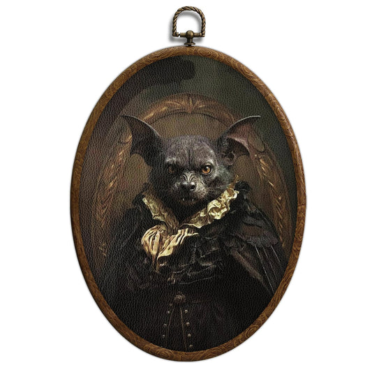 Vintage Oval Bats Wall Decor, Goth Bat Cottagecore Decor, Waterproof Gothic Vampire Decors for Western Farmhouse Bedroom Living Room, Home Goth Decoration Products, 20