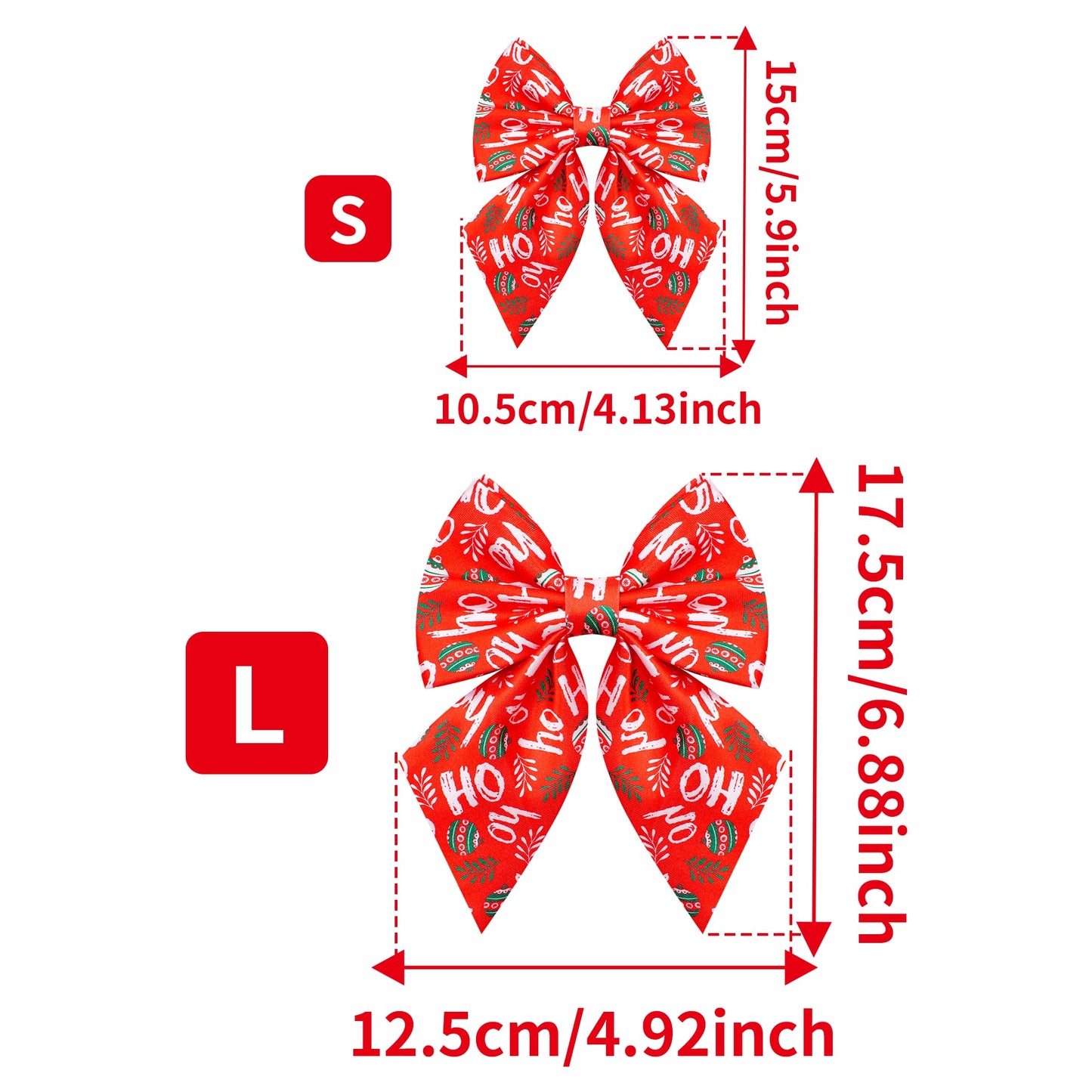 PET SHOW 10 Pack Holiday Sailor Dog Bowties for Large Dogs