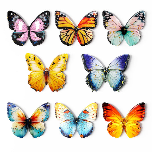 Refrigerator Magnets Butterfly Fridge Magnet Cute Magnets for Fridge – Set of 8, Realistic Design Magnets Creative and Colorful Magnetic Kitchen Decor