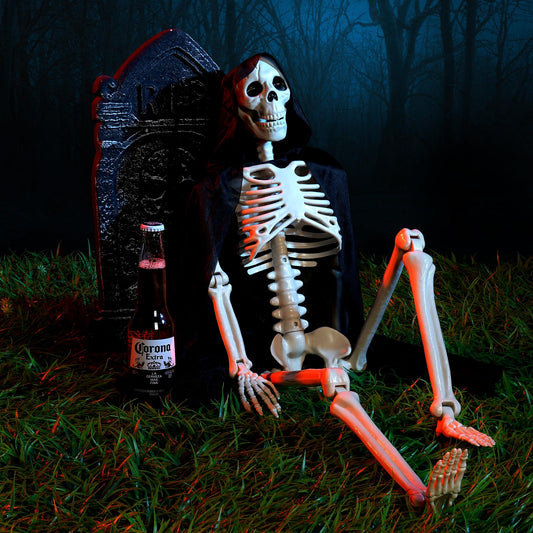 Sizonjoy 36" Posable Halloween Skeleton Decorations, Full Body Realistic Bones with Movable Joints for Halloween Party Yard Haunted House Props Indoor Outdoor Decor
