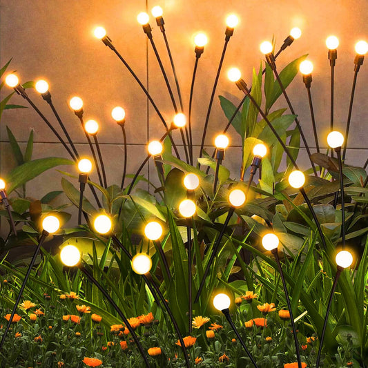 ZFNN Solar Garden Lights Outdoor, 4 Pack Firefly Swaying Lights, Waterproof Garden Decor for Yard Patio Pathway Lawn, Gardening Gifts for Women Christmas Decoration