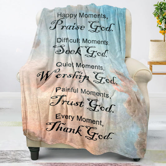 COMFAR Christian Gifts for Women Faith, Inspirational Women, Soft Throw Blankets Religious Women/Men, Spiritual Personalized Adults/Kids 40''x 50''
