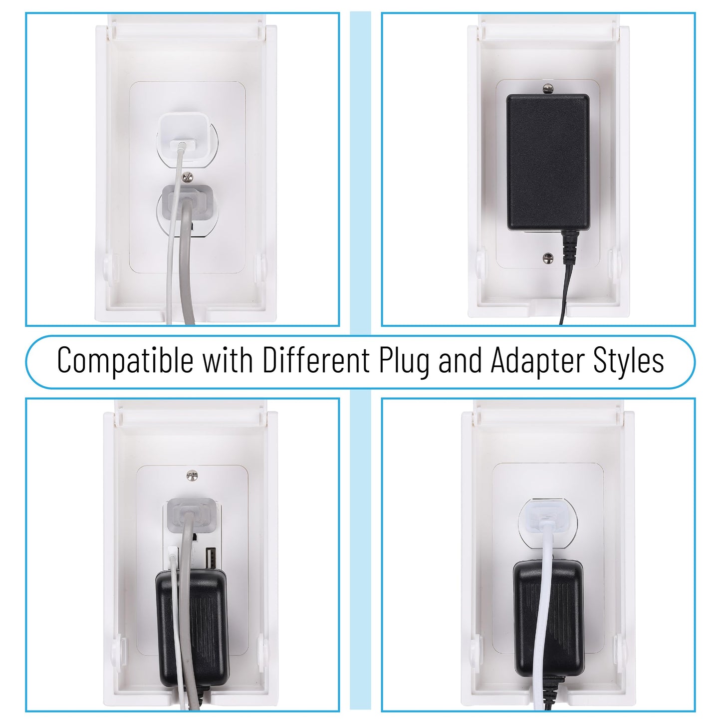Bates - Baby Safety Outlet Cover Box, 2 Pack, Baby Proof Outlet Covers Baby Proofing, Plug Covers for Electrical Outlets, Socket Covers for Outlets, Child Proof Outlet Cover, Outlet Box Cover