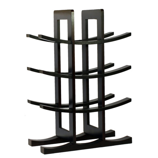Oceanstar WR1132 12-Bottle Bamboo Wine Rack, Dark Espresso