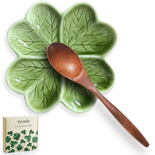 Veraelle Spoon Rest, 5.5" Spoon Rest for Stove Top, Handcrafted Spoon Rest for Kitchen Counter, Cooking Spoon Holder for Stove, Ceramic