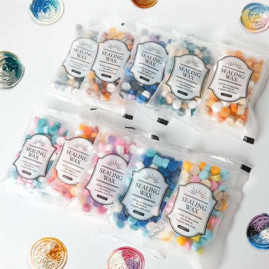 Sealing Wax Beads, 10pack Unique Color Combination- Mixed Color (Approx.1000pcs)- for Wax Seal Stamps, Letter Sealing & Wedding Invitations - Try The Color Suit