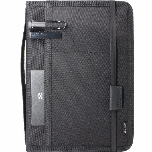 diodrio Journal Notebook Cover for Travel 5.5 x 8.25 A5 Moleskine LEUCHTTURM 1917 Journal Notebook Planner Sketchbook Legal Pad, refillable, Water Resistant, Elastic Band, Inner Pockets, Black