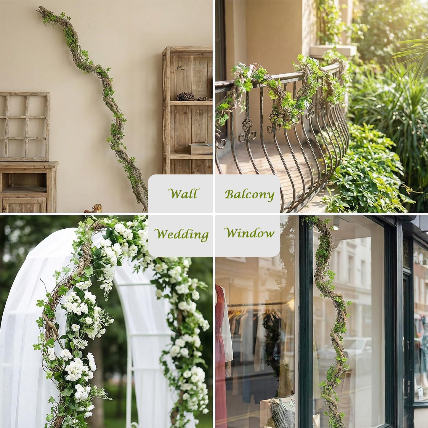 68.9inch Flexible Greenery Moss Reptiles Vines Mantle Hanging Spooky Decor