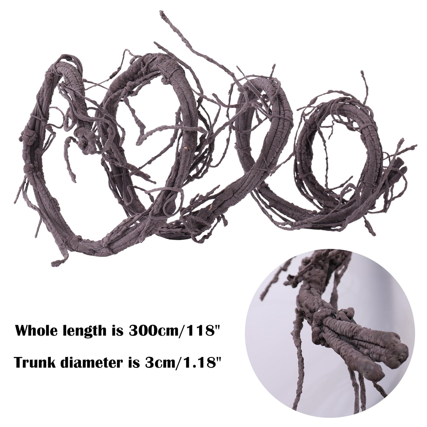 CONGZHANHH 118" Bendable Artificial Grapevines Garland Tree Branches(L)